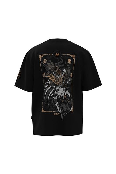 Shout Υπερμεγέθη μπλουζάκι Unisex Shout Killer Samurai Heavy Weight