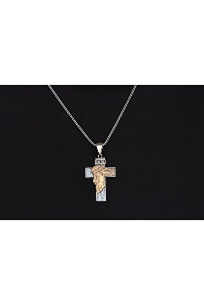 Glorria Gümüş Gurmet Zincirli İsa Mesih Haç Kolye