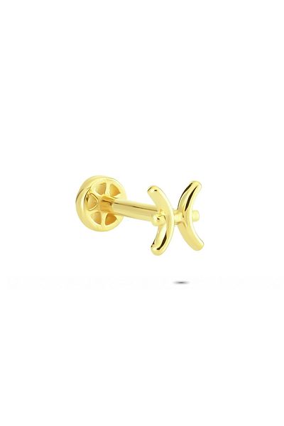 Glorria Gold Fish Sign Tragus Piercing