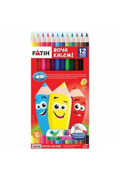 Fatih 12 Colors Full Size Dry Paint Pen (33112)