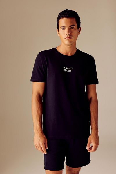 DeFacto Slim Fit Crew λαιμόκοψη κοντό μανίκι 100 βαμβακερό T-shirt A2631ax23sm