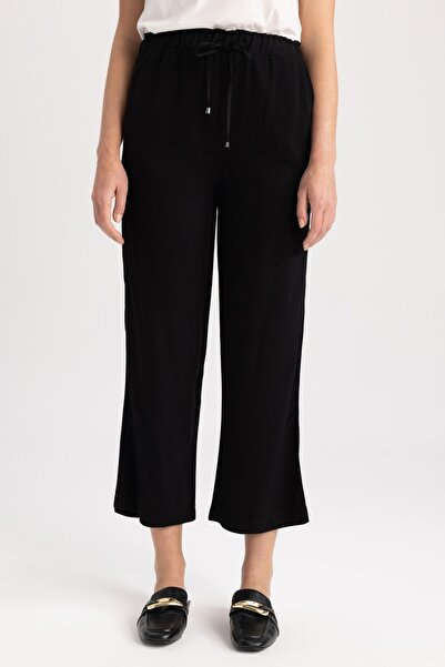 DeFacto Wide Leg Viscose Trousers