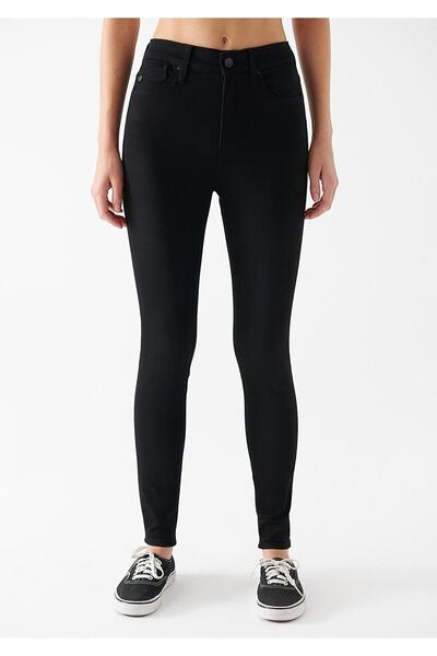 DRC trend Linda Жіночі чорні джинси з високою талією, вузькими штанинами, ела...