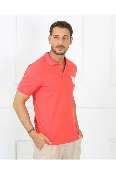 UOMOPARK 2061-1 ΠΡΟΣΑΡΜΟΣΜΕΝΗ ΣΥΛΛΟΓΗ ΑΝΔΡΙΚΟ T-shirt με λαιμόκοψη POLO PRINTED REGULAR FIT
