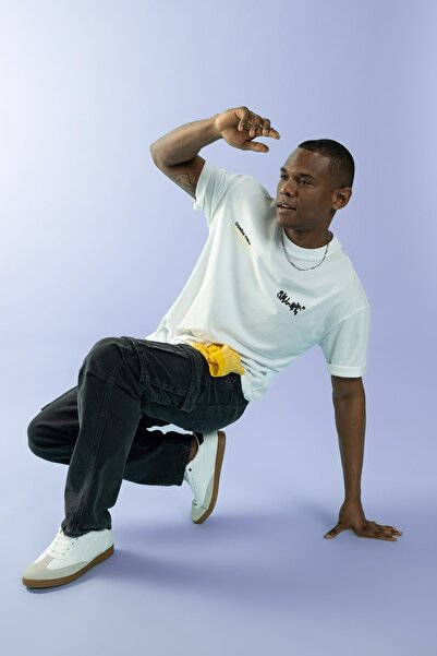 DeFacto Oversize Fit Crew Neck Back Printed Short Sleeve 100 Cotton T-Shirt A4004ax23hs