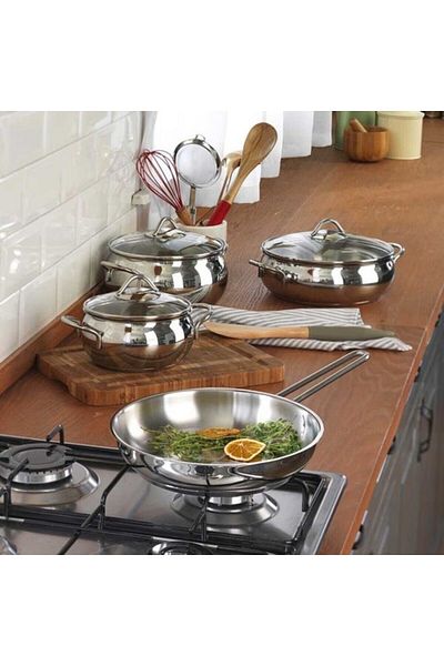 KORKMAZ A1801 Tombik Jr Set 6 Piece 3-Piece Pot Set