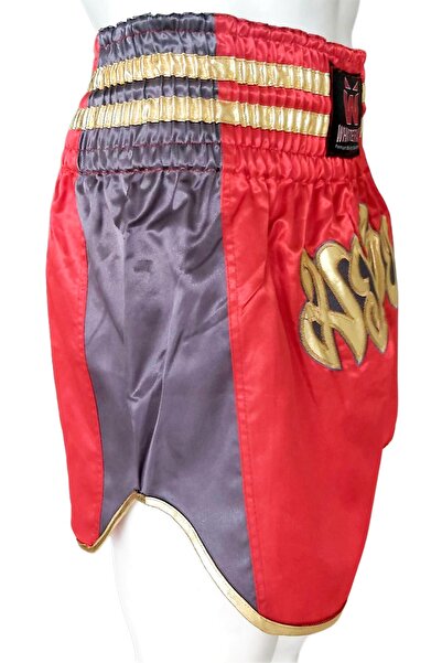 whiteface Muay Thai Elite Şort (Kırmızı-Antrasit)