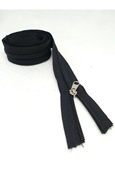 HOBİKİDS Metrelik Fermuar Siyah Renk (5 Metre fermuar Ve 5 Adet aparat)