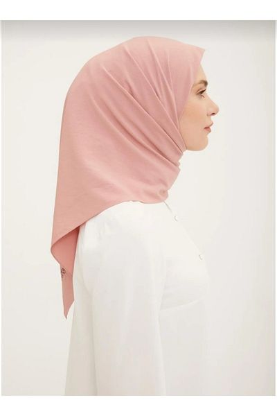 feronis Γυναικείο Μοντέλο Κασκόλ Cazz από βαμβακερό Hijab _ Πούδρα