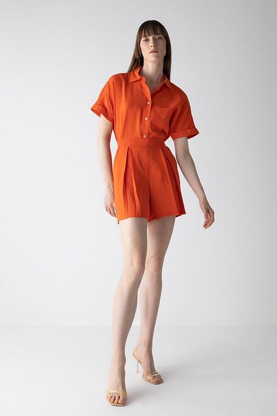 DeFacto High Waist Wide Leg Modal Shorts A5666ax23sm