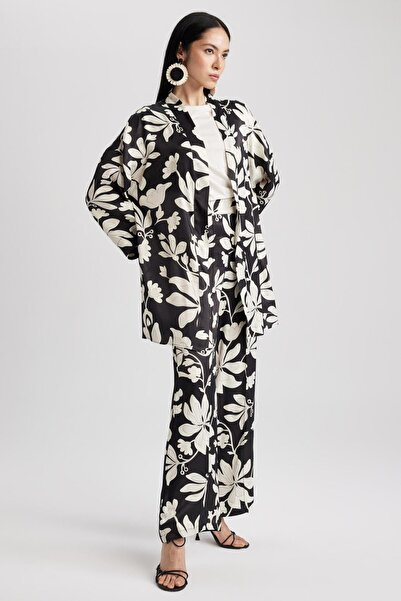 DeFacto Palazzo Printed Saténové kalhoty Z9203az23sm