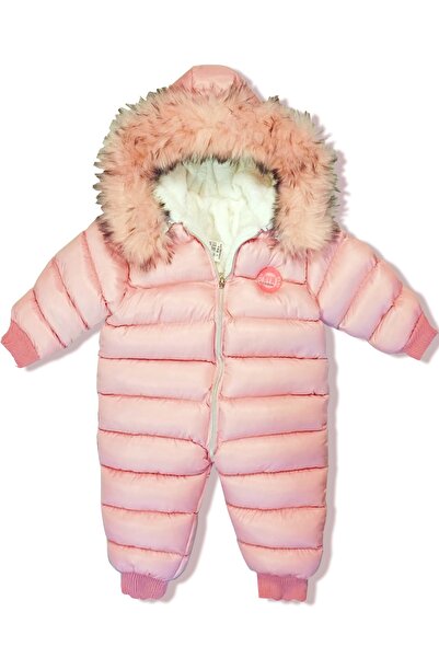 CANSIN Kalın Kürklü Ve Çıkabilir Fermuarlı Peluş 1- 4 Yaş Kozmonot Tulum