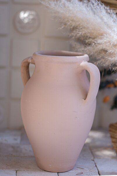 Vintage Art Company Dekoratif Toprak Vazo Saksı Küp Testi