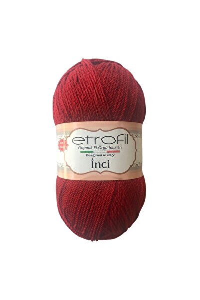Etrofil İnci %Premium Mercerized Hand Knitting Yarn - Dark Red 73047