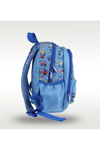 Petityu - geanta de gradinita Smiggle albastra geanta gradinita cu carucior mic