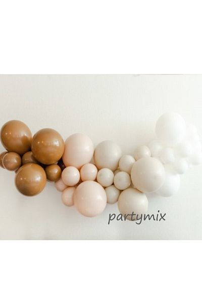 party mix Birthday Balloon Chain Set Natural Colors Birthday Concept