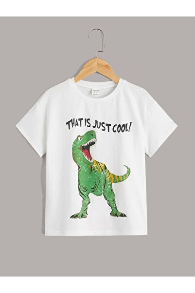 MORNİNG KİDS Tricou din bumbac pieptănat pentru copii cu imprimeu alb din din...