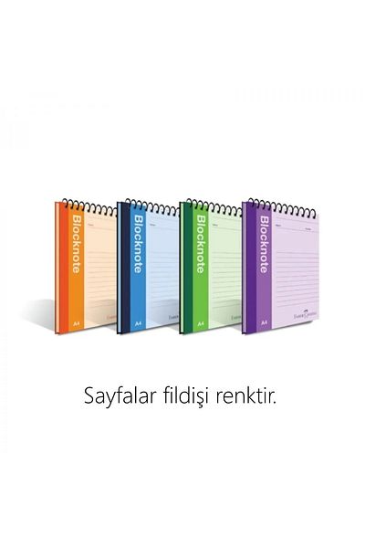 Faber Castell Blocnotes de dimensiune A5 - 4 bucăți, model în carouri, culori vii, 80 Yp