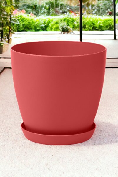 Melkan Home Dekoratif Begonya Saksı 22 Litre Kırmızı