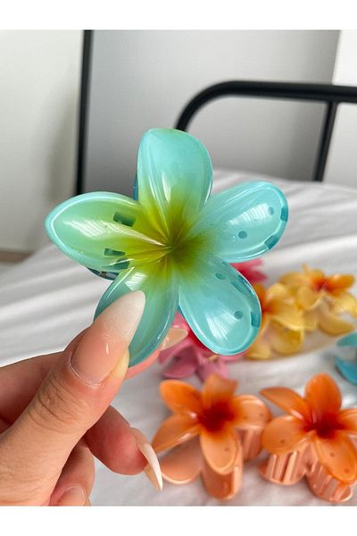Planet Butik Blue Lotus Flower Latch Buckle