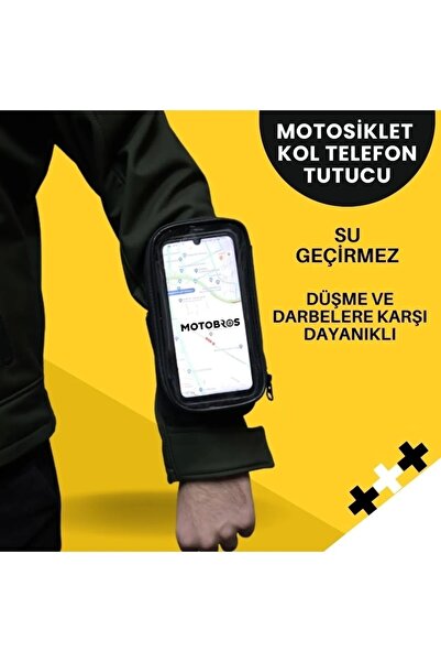 Motosiklet Kola Takılan Telefon Tutucu Su Geçirmez 6.7" Uzun Ömürlü