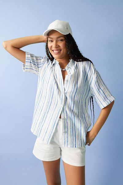 DeFacto Oversize Fit Printed Short Sleeve Shirt A9133ax23sm