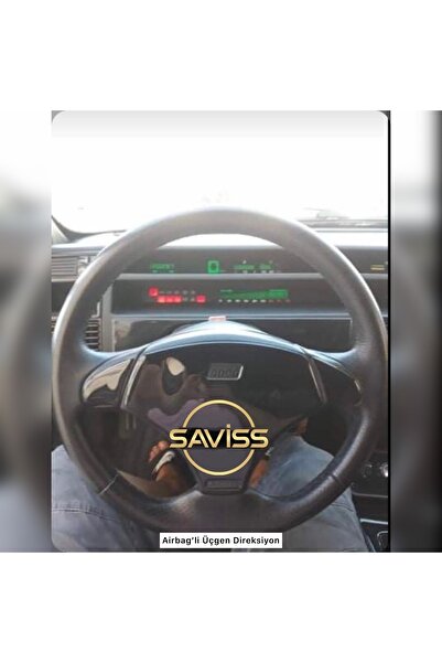 Saviss Fiat Tempra Tipo Parlak Siyah Üçgen Direksiyon uyumlu Maun Kaplama (Ai...