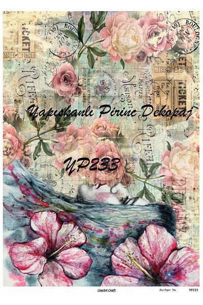 LİNEART Yp233 Lineart Adhesive Brass Decopage
