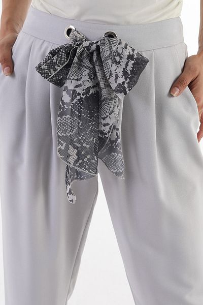 Balizza BLZ-NORMAL WAIST SCARF BELTED CLASSIC PANTS