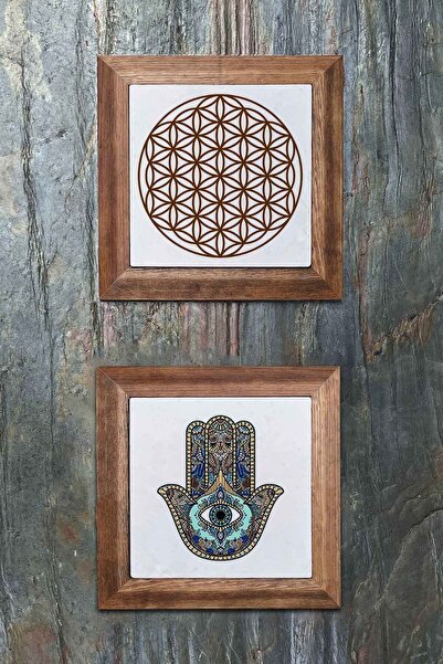 Oscar Stone Decor Дървена рамка за декорация от камък за стена 28x28 см Компл...