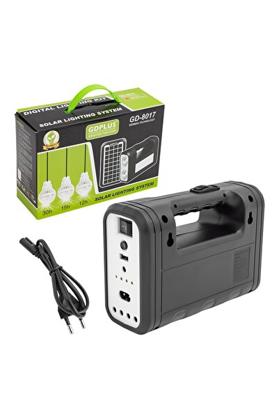 nelerbulurum PANELLİ SOLAR LAMBA 3 AMPULLÜ SET POWERBANK ÖZELLİKLİ AKÜLÜ SOLAR IŞILDAK FENER