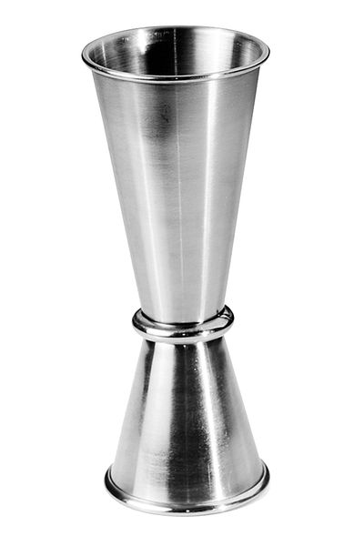 Binbirreyon Jigger Cocktail Measuring Cup Double Sided 3/6cl Stainless Steel Grey RA321