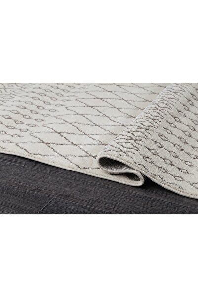 Almoss ALATURKA 4952A BEYAZ-KAHVE DEKORATİF MAKİNE HALISI