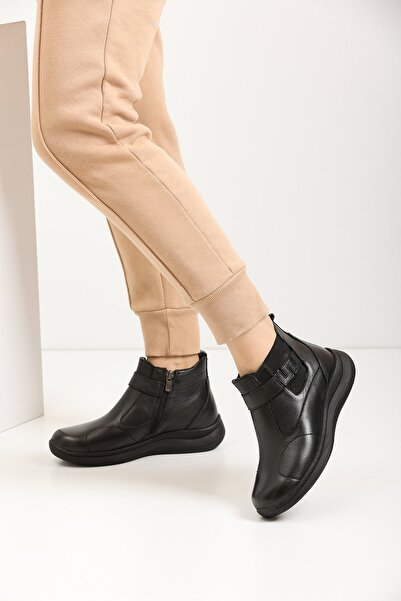 Forelli GERÇEK DERİ ORTOPEDİK TABAN KADIN KIŞLIK BOT SU GEÇİRMEZ KAR BOTU RAHAT TABAN ANNE BOT