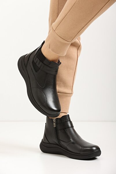 Forelli GERÇEK DERİ ORTOPEDİK TABAN KADIN KIŞLIK BOT SU GEÇİRMEZ KAR BOTU RAHAT TABAN ANNE BOT