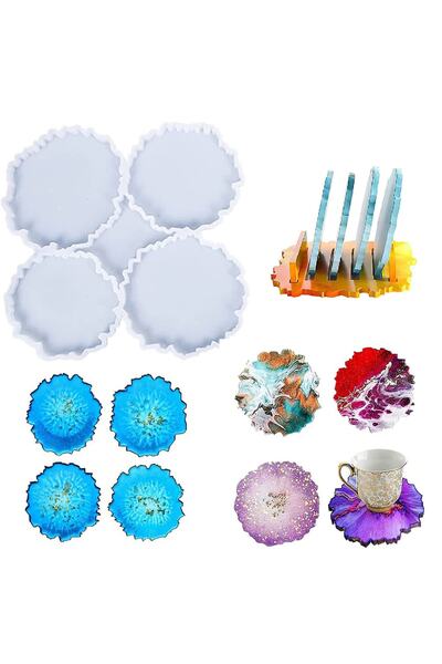 Getshop Alışveriş Pazarı Epoksi Çoklu Tırtıklı Magnet Bardak Altlığı Silikon ...