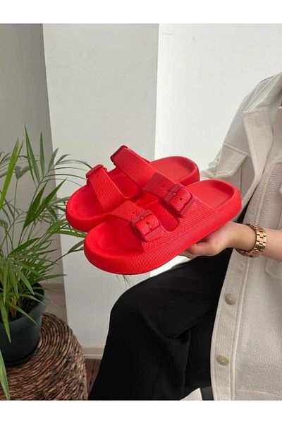 Behtah Kundura Unisex Double Tape Soft Thick Anti-Slip Sole Soelite Beach Pool Garden Sea Daily Slippers