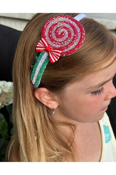 QUEEN AKSESUAR Luxury fashion giant glitter lollipop candy bow tiara female child tiara red white
