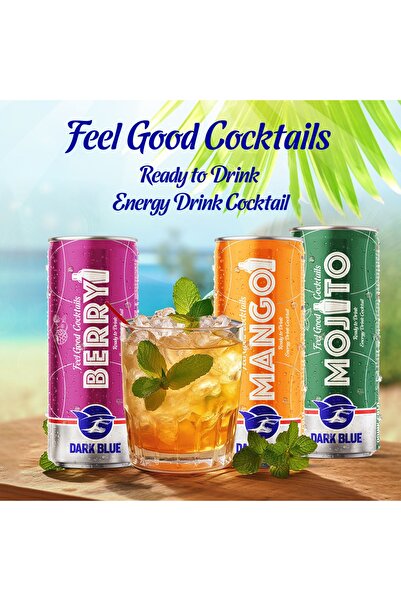 Dark Blue Mojito Enerji Içeceği, 250 ml (12'Lİ PAKET, 12 ADET X 250 ML)
