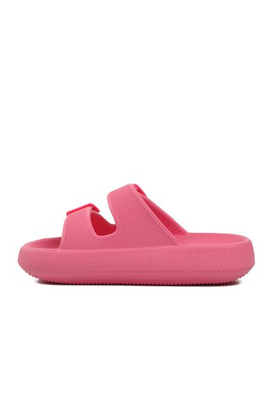 AYAKMOD 23Y001 Γυναικείες παντόφλες Anna Fuchsia Διπλές Ρίγες