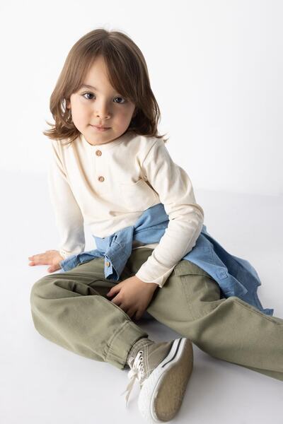 DeFacto Chlapecké tričko s dlouhým rukávem s výstřihem