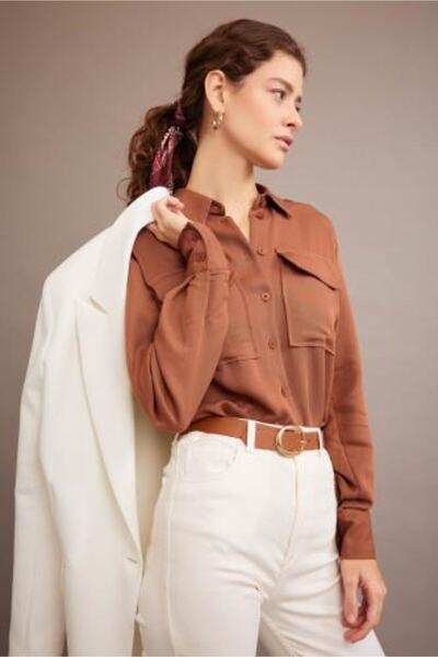 DeFacto Μακρυμάνικο πουκάμισο βισκόζης με κανονική εφαρμογή