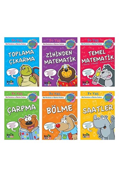 Limonkids İlkokul 1. Sınıf Eğitim Seti 6 Kitap Çarpma  Matematik Zihinden  Te...