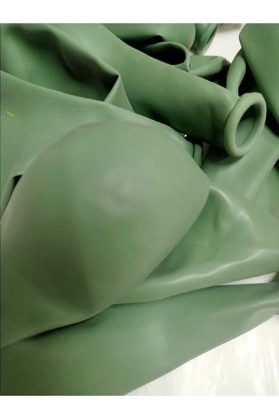 asöy Mold Green Balloon Set Pastel White Chrome Gold Balloon Chain