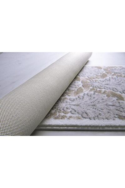 Confetti Ornamental 50x57 Beige Bathroom Rug