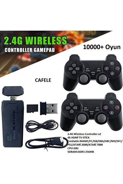 CAFELE 2.4g 64gb 10000 Oyunlu Çift Kablosuz Kol Hdmi 4k Ultra Hd Game Tv Stick