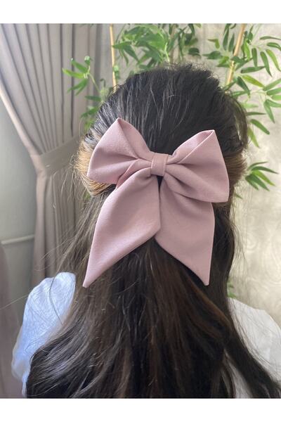 UniqueHandMade Ροζ πούδρα αυτόματη πόρπη με φιόγκο, χειροποίητη πόρπη, δώρο με κλιπ για ενήλικες για νεαρά κορίτσια