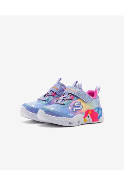 SKECHERS Unicorn Charmer - Twilight Dr Küçük Kız Çocuk Mavi Işıklı Spor Ayakkabı 302681N Blmt