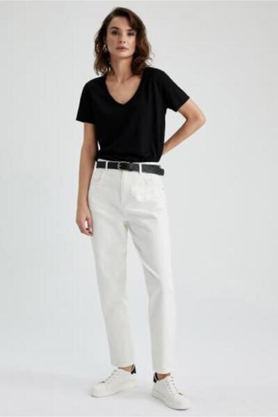 DeFacto Straight Fit Gabardine 100% Cotton Trousers