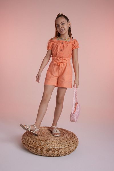 DeFacto Girl's Paperbag Linen Shorts Z7777a623hs